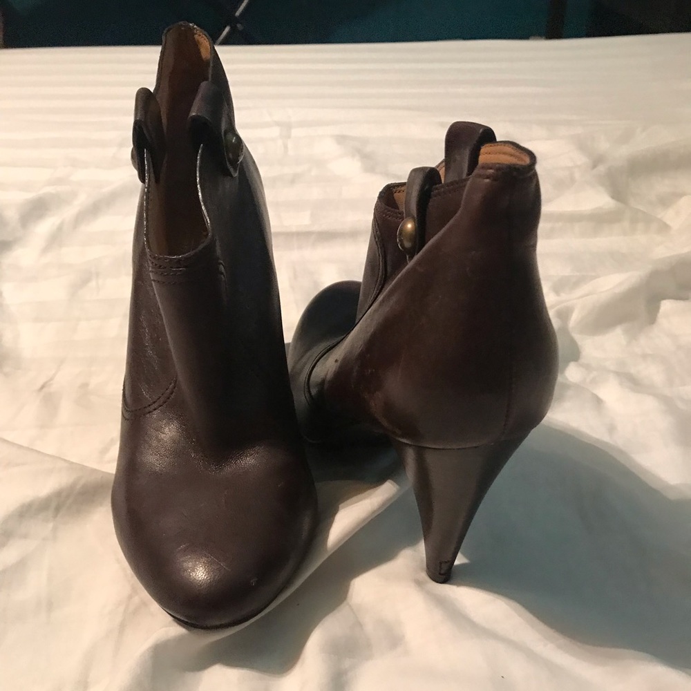 Brown Coach heeled bootie